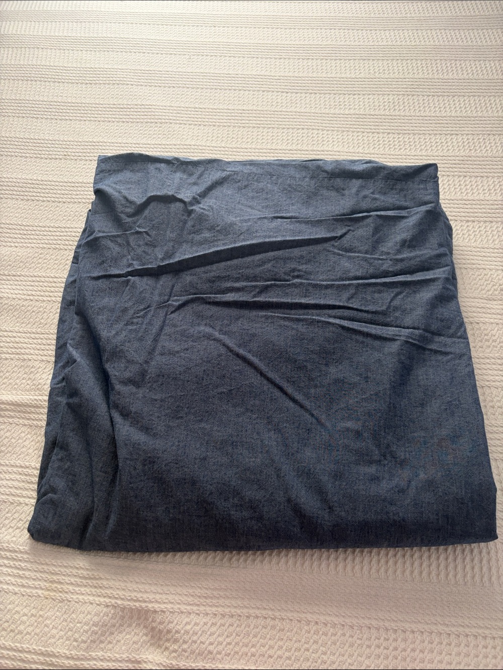Chambray Blue Queen Duvet Cover